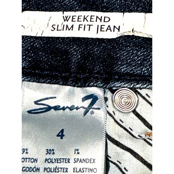 Seven7 Weekend Slim Fit Jean Flattering Straight Leg Super Stretch Denim Size 4 - Picture 7 of 14